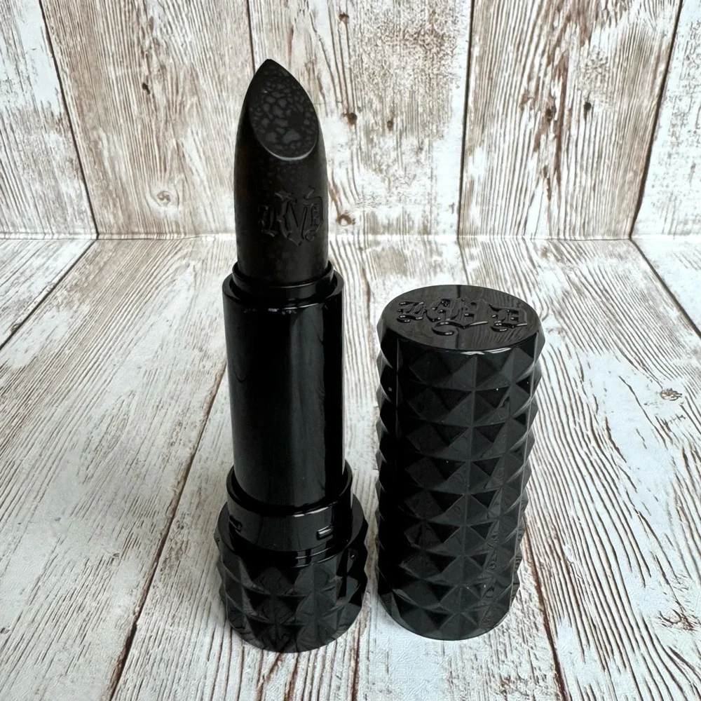 Kat Von D Studded Kiss Slayer Creme Lipstick Matte Black New KVD, Discontinued - Picture 2 of 5